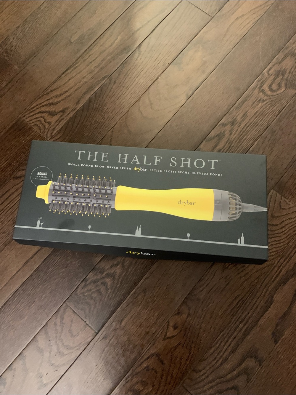 Drybar Yellow and Gray Half Shot Small Round Blow-Dryer Brush